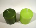 Stumpenkerzen 70/60 12St. moos und jade