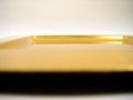 Plastikteller 33x33cm eckig gold mit Blattgold - Effekt