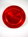 Plastikteller 25cm rot mit glasierten Effekt