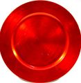 Plastikteller 25cm rot mit glasierten Effekt