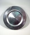 Plastikteller 22cm silber mit Blattgold - Effekt