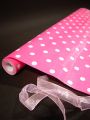 Tischläufer wetterfest 50x250cm pink m. Punkten