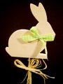 Hase und Hahn am Pick natur Holz 9cm (10St.)