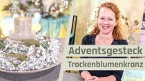 Adventgesteck Trockenblumen Kranz