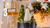 Weihnachtsbäume aus Filzwolle selber machen