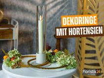 Dekoringe mit Hortensien & Kunstblumen