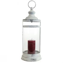 Artikel Deko Laterne Shabby Chic Windlicht Weiß Metall Ø15cm H46cm
