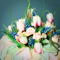 Artikel Schachbrettblumen Fritillaria künstlich Weiß, Grün 40cm 12 St