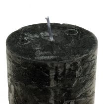 Artikel Schwarze Kerzen Durchgefärbt Stumpenkerzen 85x120mm 2St