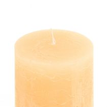 Kerzen Apricot Hell Durchgefärbt Stumpenkerzen 85×120mm 2St