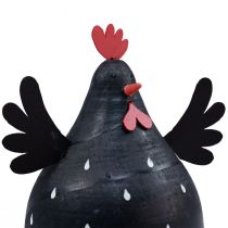 Artikel Deko Huhn Schwarz Holzdeko Henne Osterdeko Holz H13cm