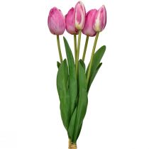 Artikel Rosa Tulpen Deko Real Touch Kunstblumen Frühling 49cm 5St