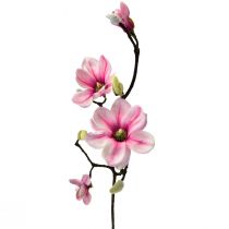 Floristik24.de Kunstblume Magnolienzweig, 3St-08249 Pink Magnolie künstlich 65cm