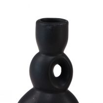 Artikel Kerzenhalter Keramik Kerzenständer Schwarz H13cm 2 St