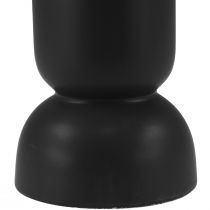 Artikel Keramik Vase Schwarz Modern Oval Form Ø11cm H25,5cm