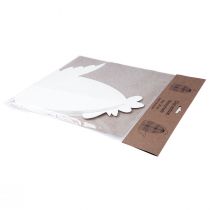 Artikel Deko Huhn Wabenpapier Dekofigur Weiß 28,5x15,5x30cm