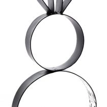 Artikel Osterhasen Deko Metall Schwarz Silber Osterfigur 11×31cm