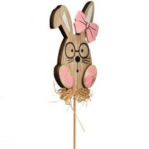 Artikel Blumenstecker Holz Osterstecker Hase mit Brille 8,5cm 12St