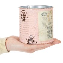 Artikel Blumentopf Deko Dose Lachs Metall Sommerdeko Ø11cm H10,5cm