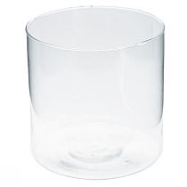 Glasvase Glaszylinder Blumenvase Glas Deko H15cm Ø15cm