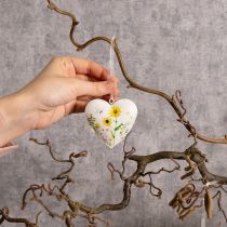 Artikel Herz Anhänger mit floralen Mustern als Wanddekoration 7cm 6St
