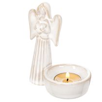 Artikel Engel Schale Dekoration mit kleiner Figur und rundem Teelichthalter 10cm 3St