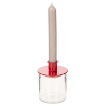 Artikel Glaswindlicht rund klares Glas Teelichthalter 8cm 3St