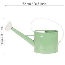 Artikel Metal Deko Gießkanne Retro Pastellgrün mit weißen Akzenten Garten Balkon Innenbereich 52,5x15x30cm