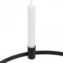 Artikel Kerzenring Stabkerzen Kerzenhalter Metall Schwarz Ø35cm