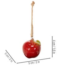Artikel Herbstdeko Apfel Keramik zum Hängen 5cm 4St