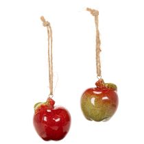 Artikel Herbstdeko Apfel Keramik zum Hängen 5cm 4St
