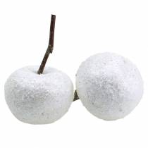 Deko-Äpfel Weiß mit Glitzer 5,5–6,5cm 12St