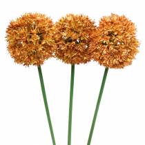 Zierlauch Allium künstlich Orange 70cm 3St