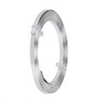 Aluminium Flachdraht Silber 5mm x 1mm 2,5m