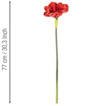 Artikel Kunstblume Amaryllis Rot Langer Stiel für Vase und Gesteck 77cm