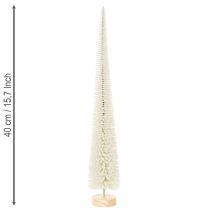 Artikel Tannenbaum Dekobaum mit Holzfuß für Winterdeko 40cm 3St