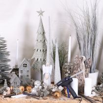 Artikel Tannenbaum Dekobaum mit Holzfuß für Winterdeko 40cm 3St