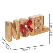 Artikel Schriftzug Noel mit Schleife Weihnachtsdekoration 18cm