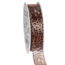 Artikel Dekoband Animal Print Leopardenmuster Geschenkband 25mm 20m
