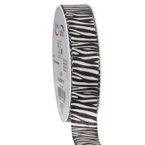 Artikel Geschenkband mit Zebramuster Print Geschenkband 25mm 20m