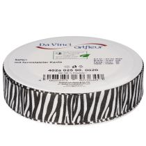 Artikel Geschenkband mit Zebramuster Print Geschenkband 25mm 20m
