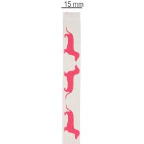 Artikel Dekoband Dackel Motiv Geschenkband 15mm 18m