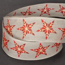 Artikel Dekoband mit roten Sternen Breit 40mm 15m