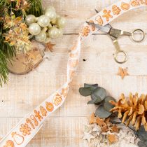 Artikel Geschenkband mit Lebkuchenfiguren Festliches Band für Weihnachtsgeschenke 25mm 18m