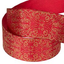 Artikel Geschenkband mit festlichem Muster zum Basteln und Verzieren 40mm 15m