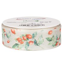 Artikel Geschenkband Herbst mit Hagebutten und Blättern 40mm 18m
