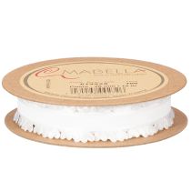 Artikel Dekoband Weiß mit Herzen für kreative Bastelideen 20mm 15m