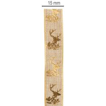 Artikel Dekoband Hirsch Weihnachtsband 15mm 15m
