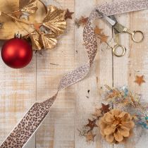 Artikel Geschenkband mit Animal Print Leopard 25mm 18m