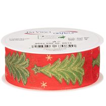 Artikel Geschenkband Tannenbaum mit Sternen 40mm 15m